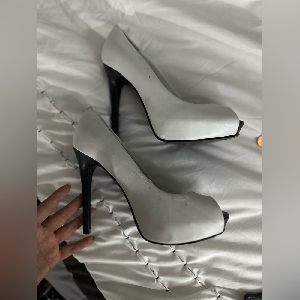 Guess open toe heels